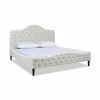 Promo 👏 Bridget Antique White Yarn Dyed King Tufted Platform Bed Set by Jennifer Taylor 🤩