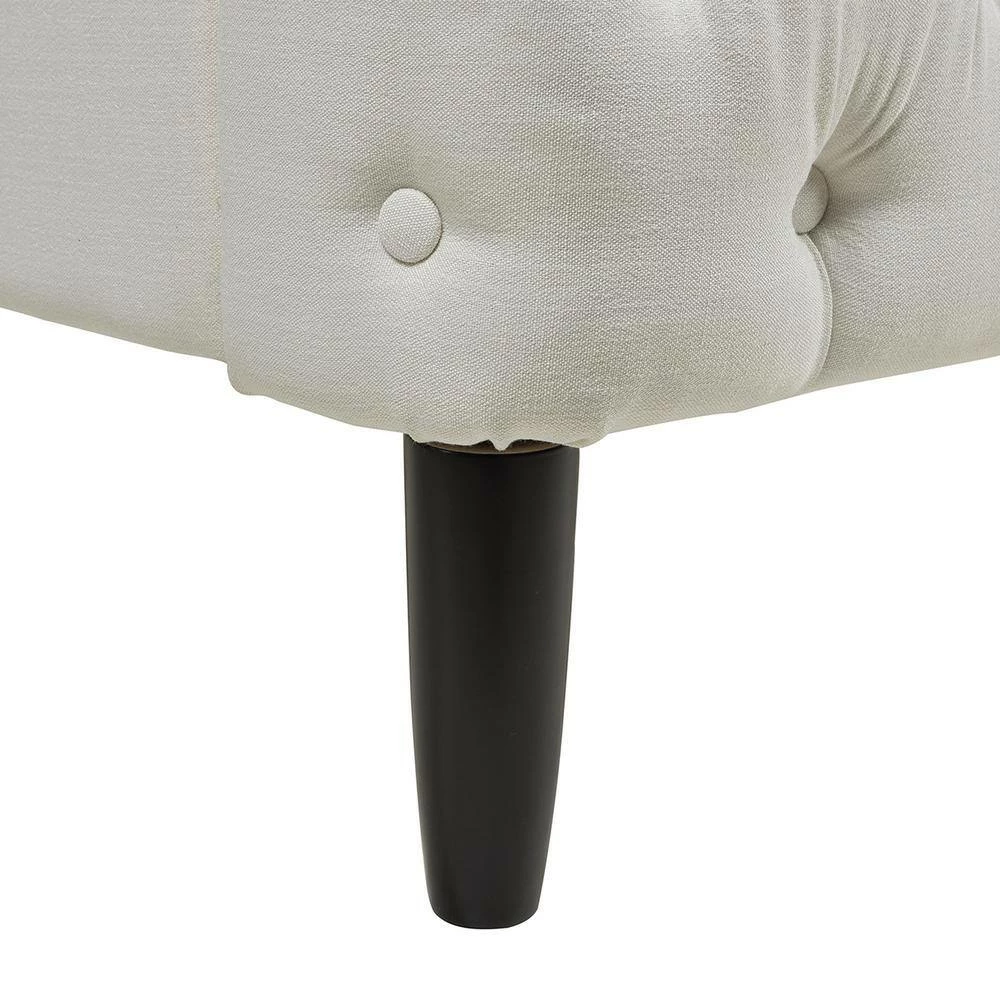 Promo 👏 Bridget Antique White Yarn Dyed King Tufted Platform Bed Set by Jennifer Taylor 🤩 - Image 7