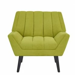 Outlet ⭐ Houston Apple Green Plush Low-Pile Velour Mid Century Modern Arm Chair by Handy Living 😍