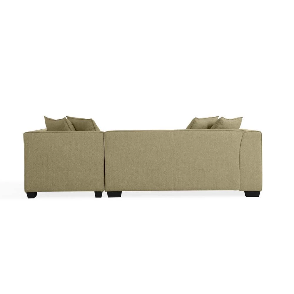 Discount 🔔 Phoenix 3-Piece Barley Tan Linen 4-Seater L-Shaped Right-Facing Sectional Sofa with Ottoman by Handy Living ⌛ - Image 6