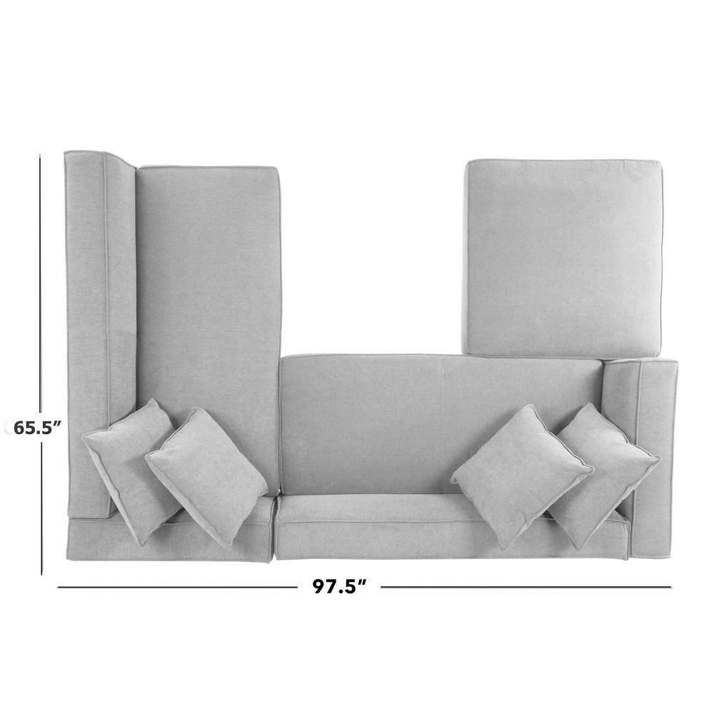 Discount 🔔 Phoenix 3-Piece Barley Tan Linen 4-Seater L-Shaped Right-Facing Sectional Sofa with Ottoman by Handy Living ⌛ - Image 7