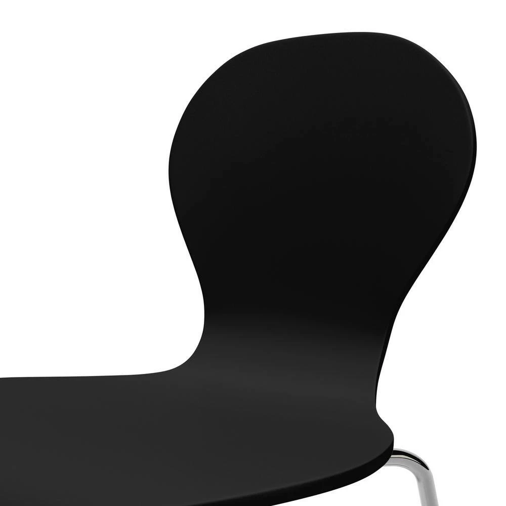 Budget ❤️ Alumnus Mid Century Modern Armless Dining Chairs in Black (Set of 6) by Handy Living 😍 - Image 6