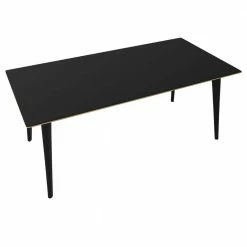Cheapest 🛒 Blansten Wood Rectangular Dining Table with Black Finish by Handy Living 👏
