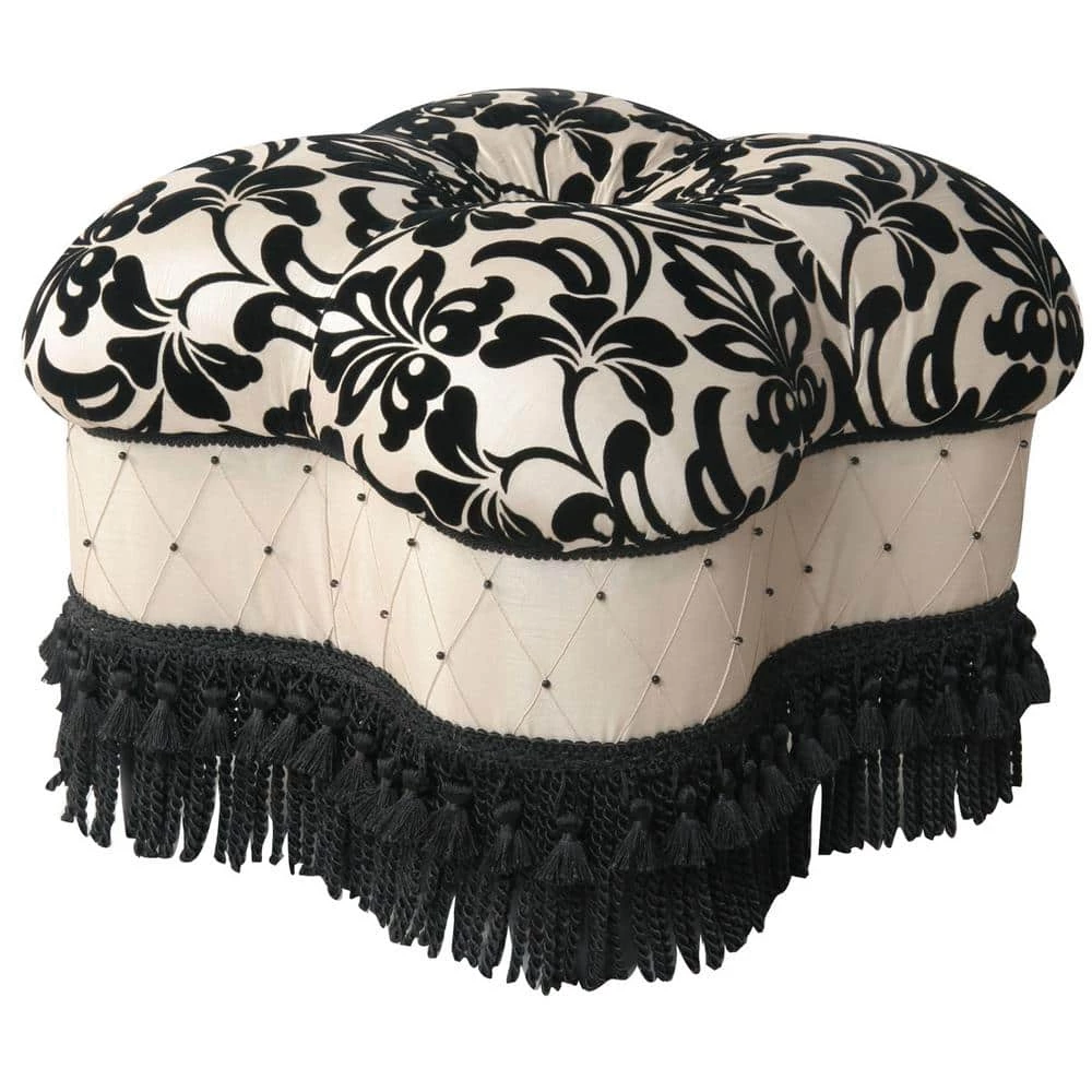 Cheap 🎉 Ellen Hand Tufted Ottoman, Black & Ivory by Jennifer Taylor 👍 - Image 3
