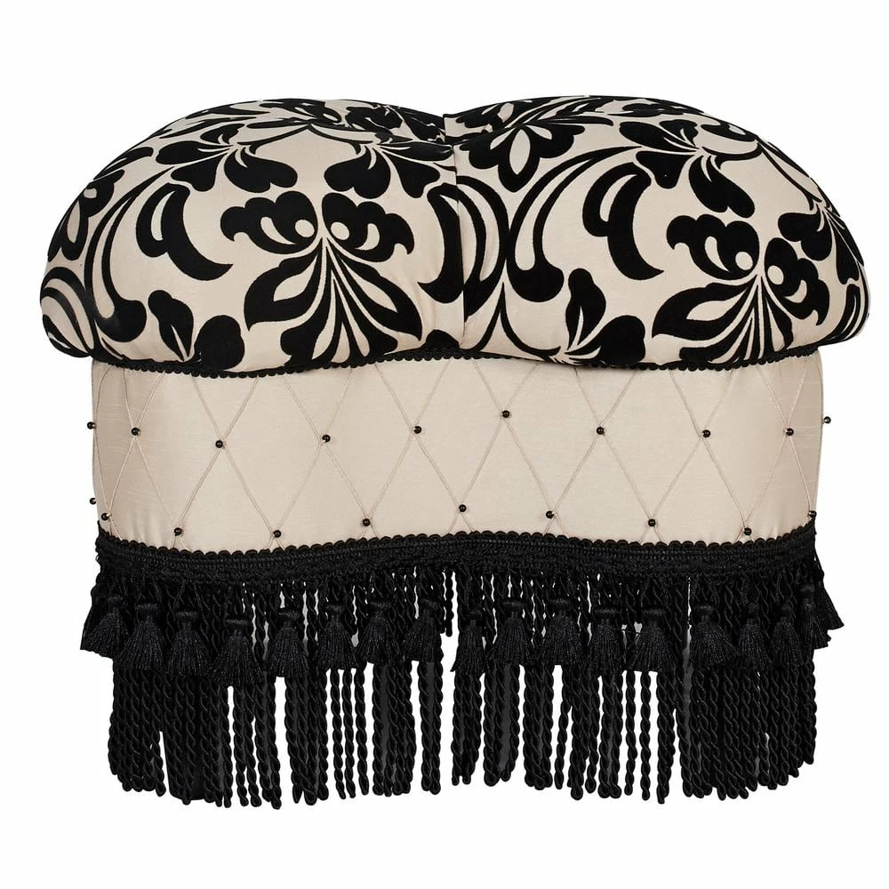 Cheap 🎉 Ellen Hand Tufted Ottoman, Black & Ivory by Jennifer Taylor 👍 - Image 2
