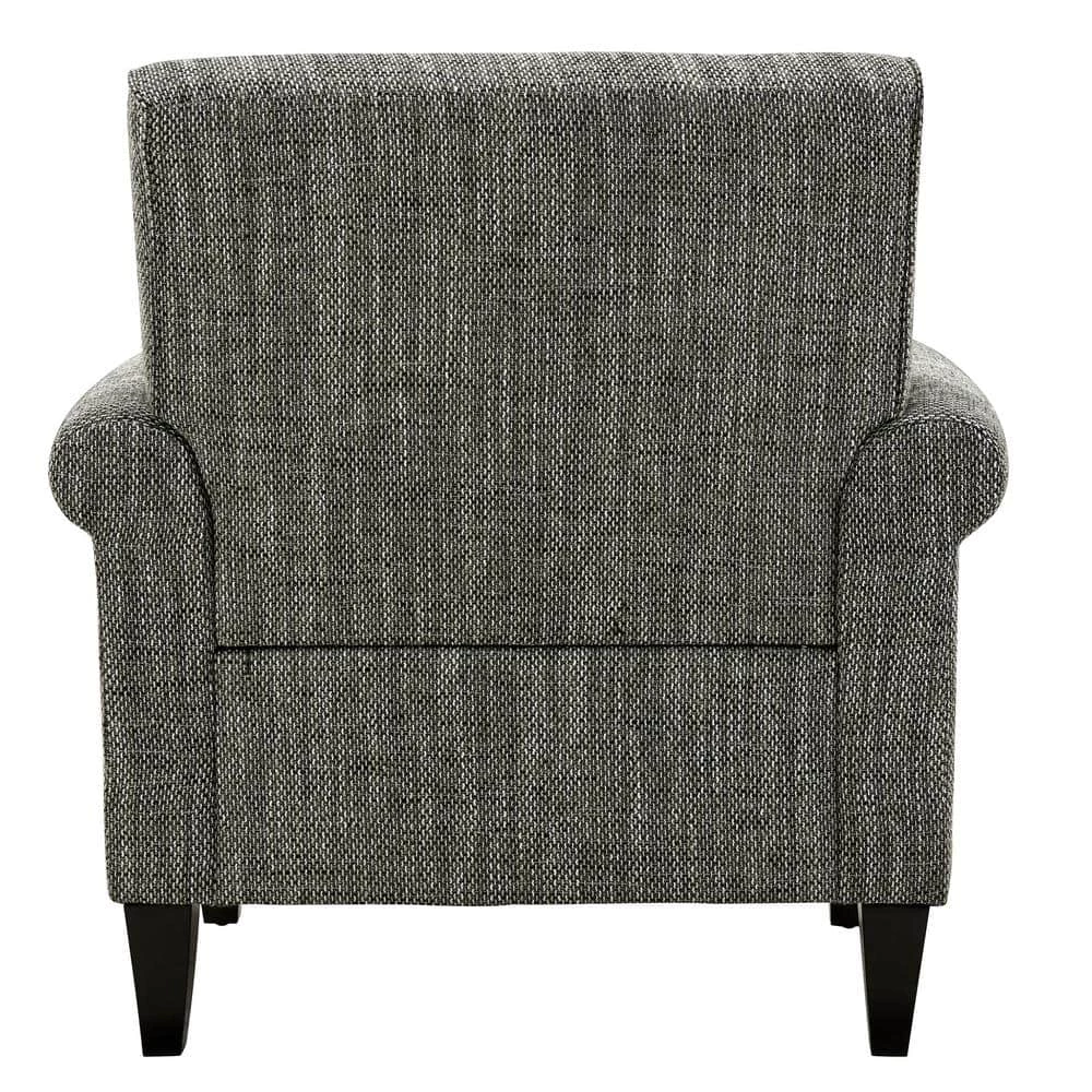 Best deal 🎁 Tapley Black, White and Tan Tweed Fabric Arm Chair with Nailhead Trim by Handy Living 😀 - Image 5