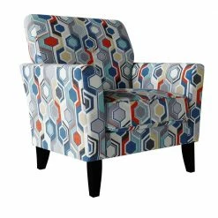 Best reviews of โจ Travix Flared Arm Chair in Blue Modern Beehive Print by Handy Living ๐