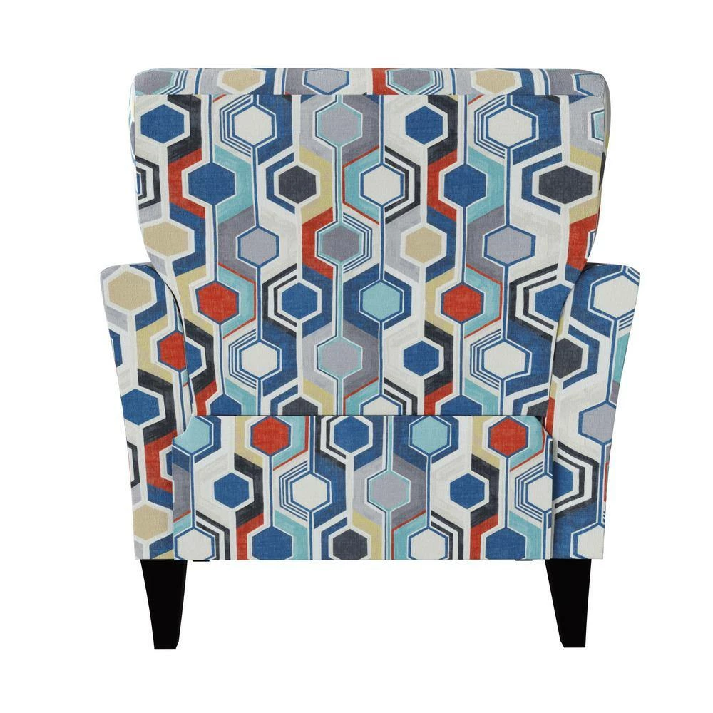 Best reviews of ✨ Travix Flared Arm Chair in Blue Modern Beehive Print by Handy Living 🌟 - Image 5