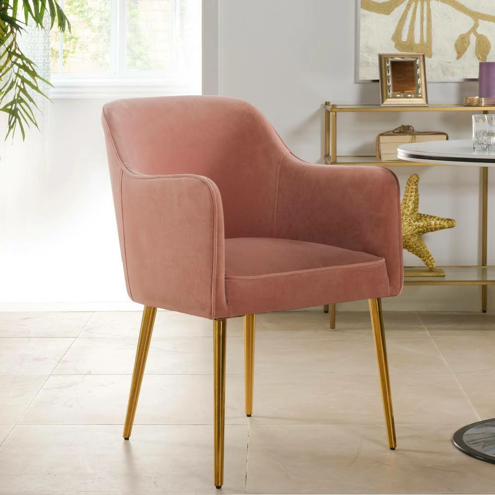 Budget 💯 Ivy Blush Pink Mid-Century Modern Accent Desk Chair by Jennifer Taylor 👍 - Image 12