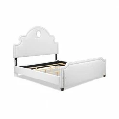 Top 10 ⌛ Flora King Tall Keyhole Panel Headboard Bed Set by Jennifer Taylor ⭐