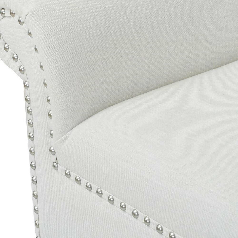 Wholesale 🌟 Kathy Roll Arm Entryway Accent Bench Bright White by Jennifer Taylor 😉 - Image 7