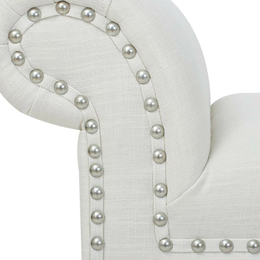 Wholesale 🌟 Kathy Roll Arm Entryway Accent Bench Bright White by Jennifer Taylor 😉 - Image 6