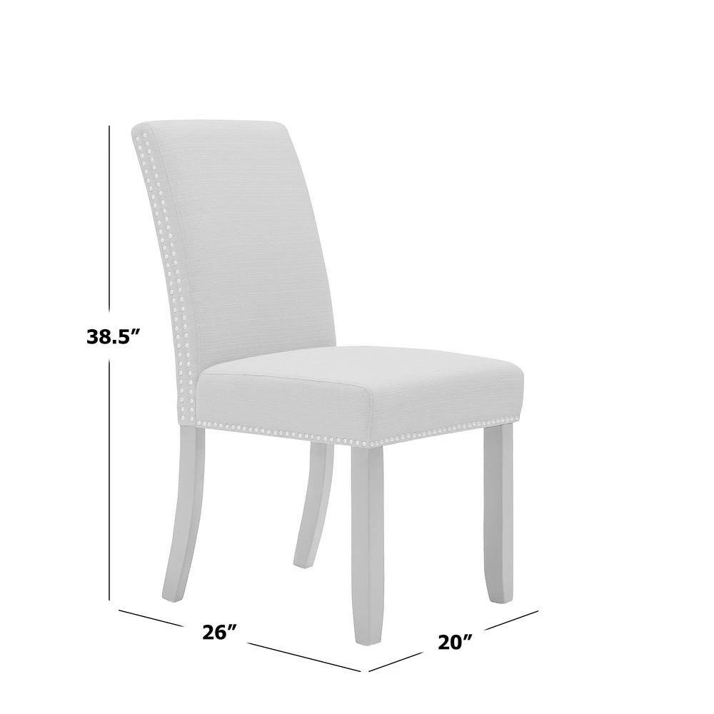 New ๐ Stefan Burgundy Red Pebble Textured Fabric Side Chairs with Nailhead Trim (Set of 2) by Handy Living ๐คฉ - Image 5