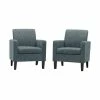 Hot Sale ✨ Caribbean Blue Multi-Warp Chenille Joleen Track Arm Upholstered Chairs (Set of 2) by Handy Living 🛒