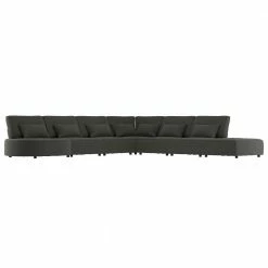 Deals ๐ฏ Domena 7-Piece Charcoal Gray Polyester 6-Seater L-Shaped Modular Sectional Sofa with Ottoman by Handy Living โค๏ธ