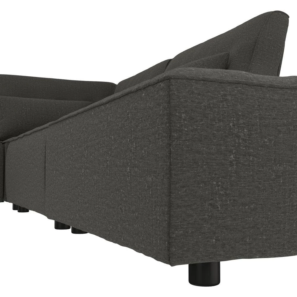 Promo ⭐ McCarthy 5-Piece Charcoal Gray Polyester L-Shaped Modular Sectional Sofa with Ottoman by Handy Living ⭐ - Image 11