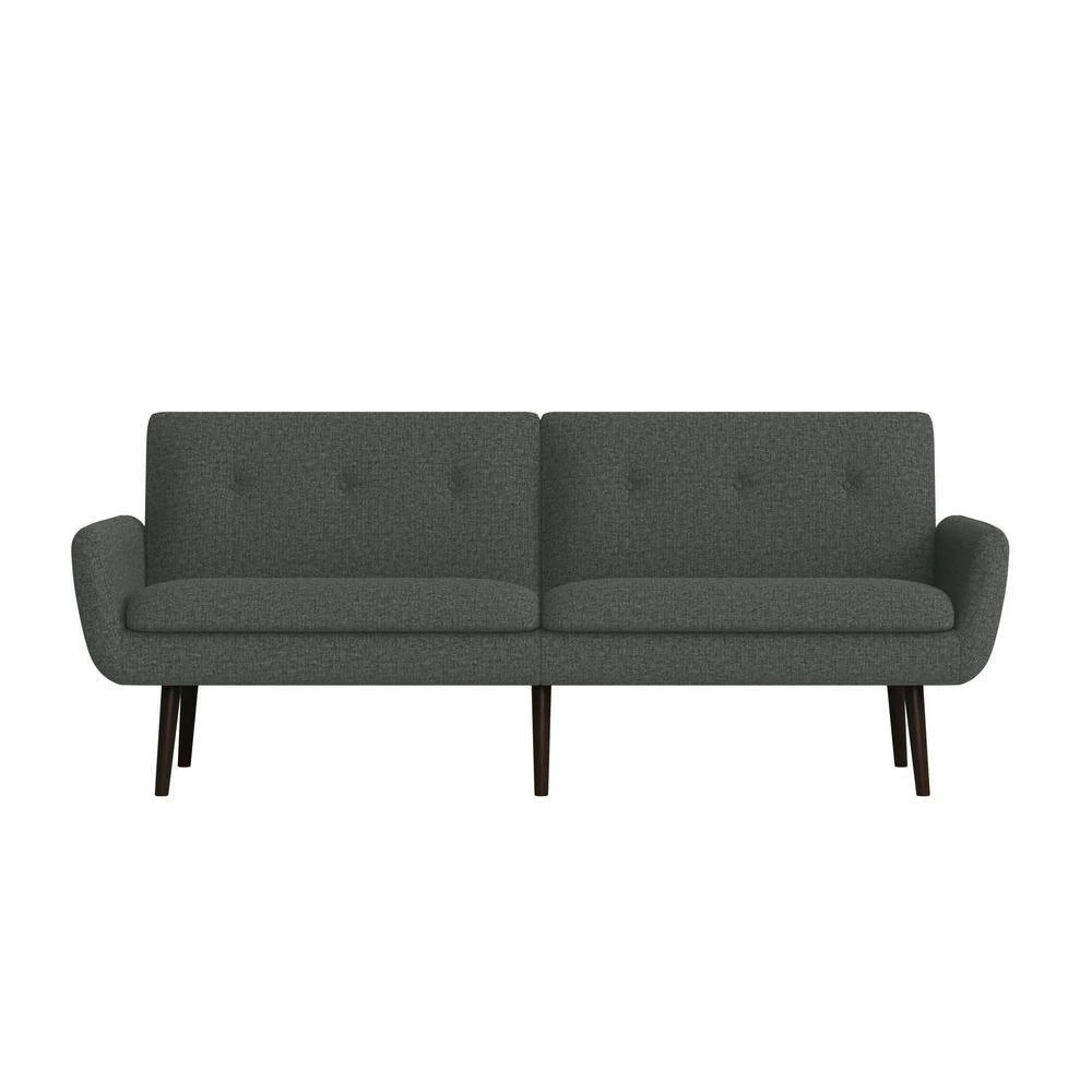 Brand new ✨ Ocampo 81.25 in. Charcoal Gray Tweed-like Woven Fabric 3-Seat Full Size Convert-A-Couch Sofa Bed by Handy Living 💯 - Image 8