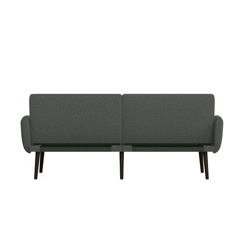 Brand new ✨ Ocampo 81.25 in. Charcoal Gray Tweed-like Woven Fabric 3-Seat Full Size Convert-A-Couch Sofa Bed by Handy Living 💯 - Image 5