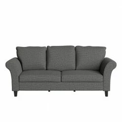 Best Pirce 👍 Brickman 82.9 in. Charcoal Gray Fabric 2-Seater Lawson Sofa with Removable Cushions by Handy Living 🧨