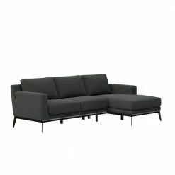 Best Pirce ๐งจ Trinette Modern 2-Piece Charcoal Woven Linen Fabric 3-Seat L-Shaped Right Facing Sectional Sofa with Chaise by Handy Living โค๏ธ