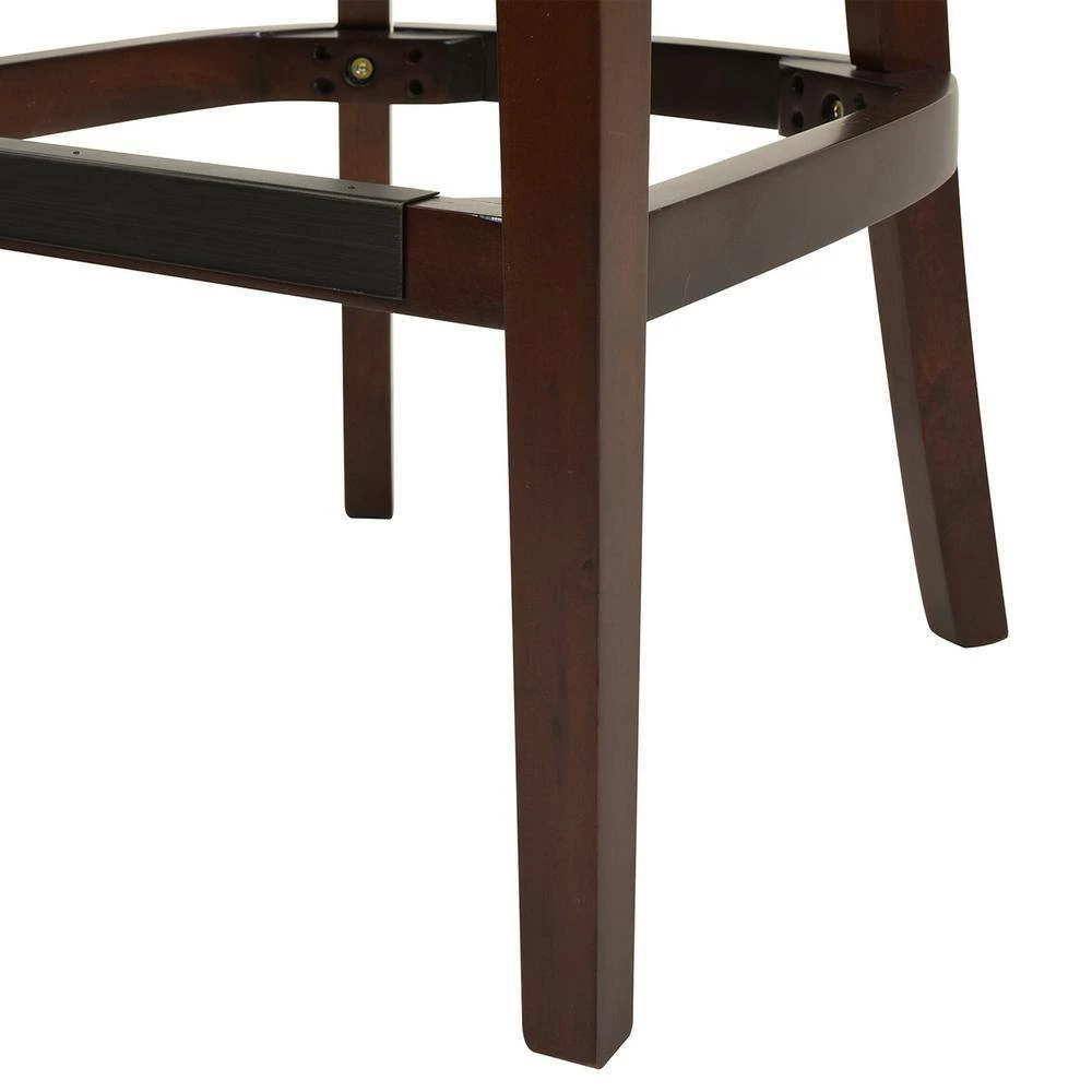 Cheapest ✔️ Laura 45.5 in. Coconut White Tufted Birch Wood 32 in. Barstool with Linen Seat by Jennifer Taylor 👏 - Image 10