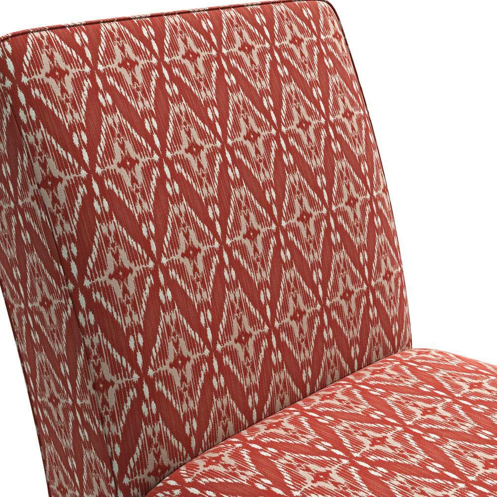 Discount 😍 Reames Cranberry Red Diamond Medallion Fabric Slipper Chairs (Set of 2) by Handy Living ✨ - Image 9