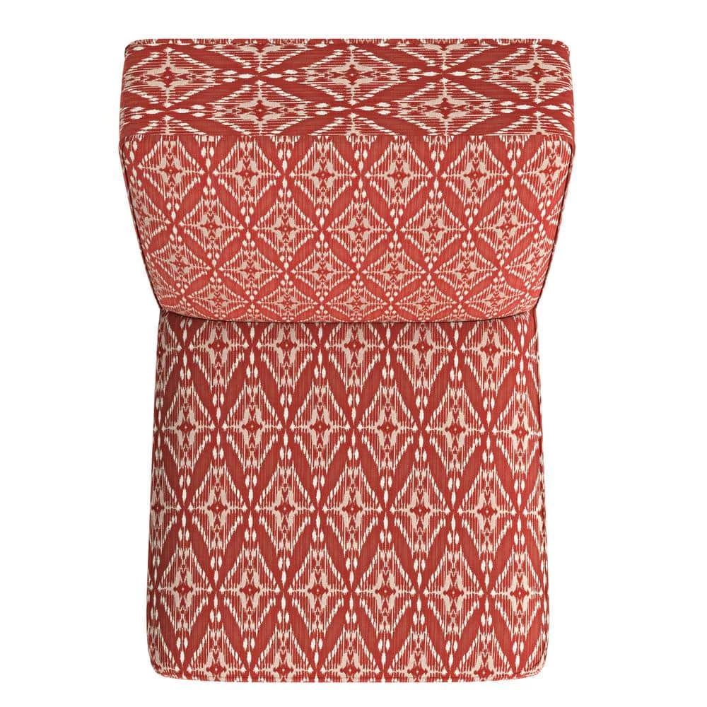 Discount 😍 Reames Cranberry Red Diamond Medallion Fabric Slipper Chairs (Set of 2) by Handy Living ✨ - Image 3