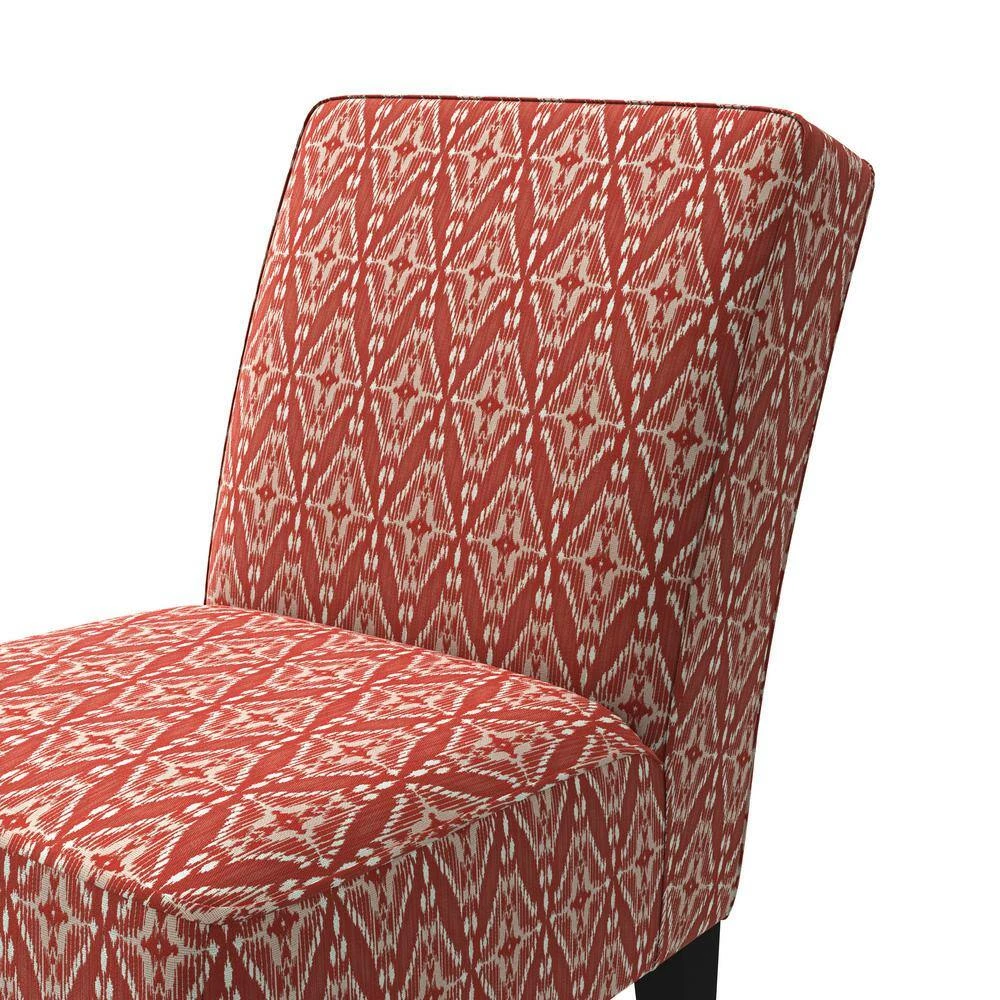Discount 😍 Reames Cranberry Red Diamond Medallion Fabric Slipper Chairs (Set of 2) by Handy Living ✨ - Image 10