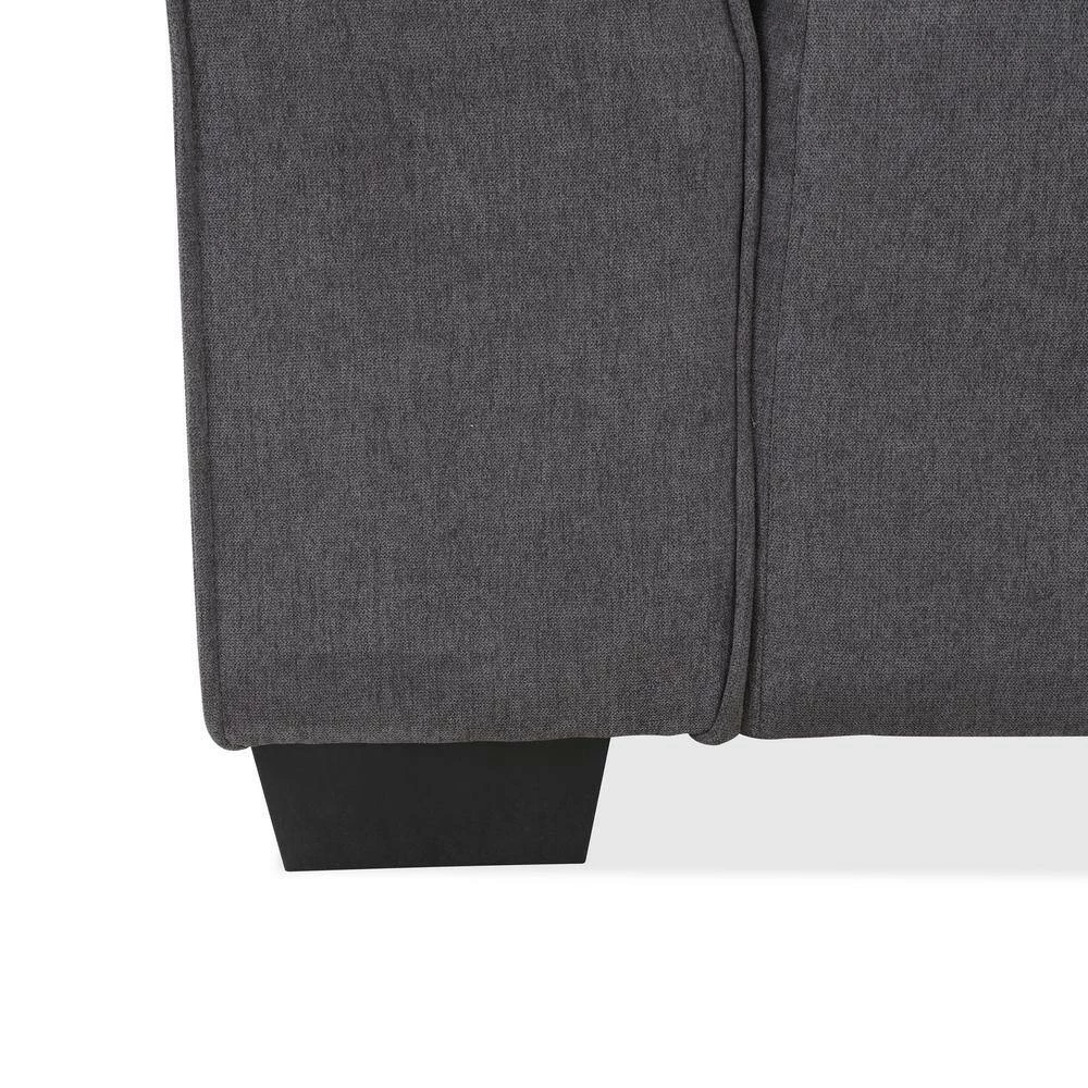 Cheap โค๏ธ Phoenix 3-Piece Dark Gray Polyester 4-Seater L-Shaped Right-Facing Sectional Sofa with Ottoman by Handy Living โ - Image 12