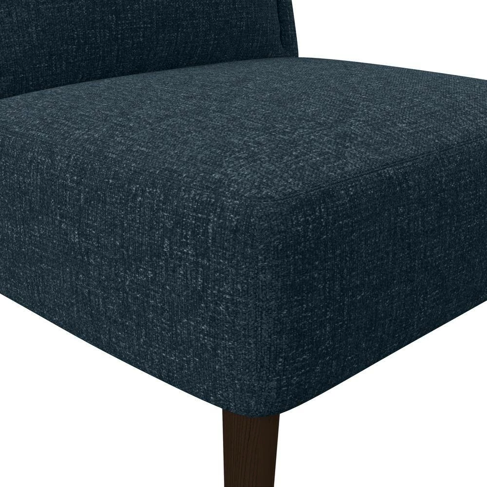 Buy ๐ Aubrey Deep Blue Tweed-Like Woven Fabric Mid-Century Modern Accent Chair by Handy Living ๐คฉ - Image 7