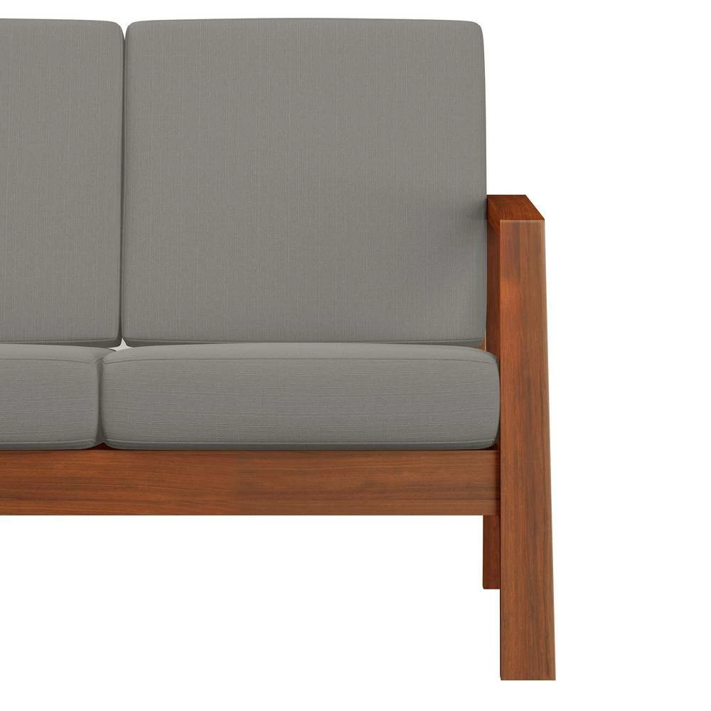 Top 10 ๐ Behnken 48 in. Dove Gray Linen-Like Fabric 2-Seat Mid-Century Modern Loveseat with Exposed Wood Frame in a Cherry by Handy Living ๐ฏ - Image 7