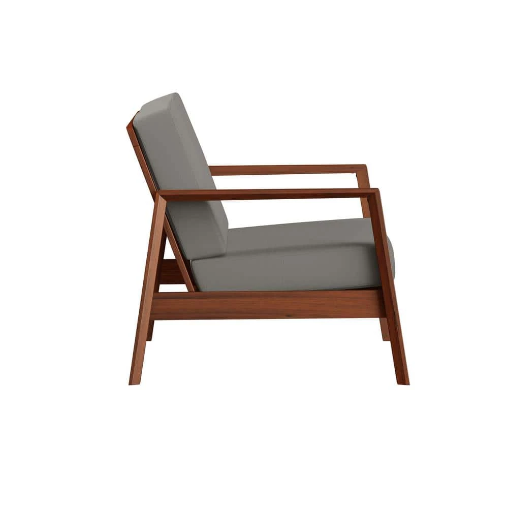 Top 10 ๐ Behnken 48 in. Dove Gray Linen-Like Fabric 2-Seat Mid-Century Modern Loveseat with Exposed Wood Frame in a Cherry by Handy Living ๐ฏ - Image 2