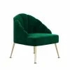 Best deal 😀 Appleby Emerald Green Velvet Modern Channel Tufted Shell Chair by Handy Living 🔔