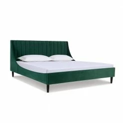 Promo ✔️ Aspen Evergreen King Upholstered Bed by Jennifer Taylor 💯