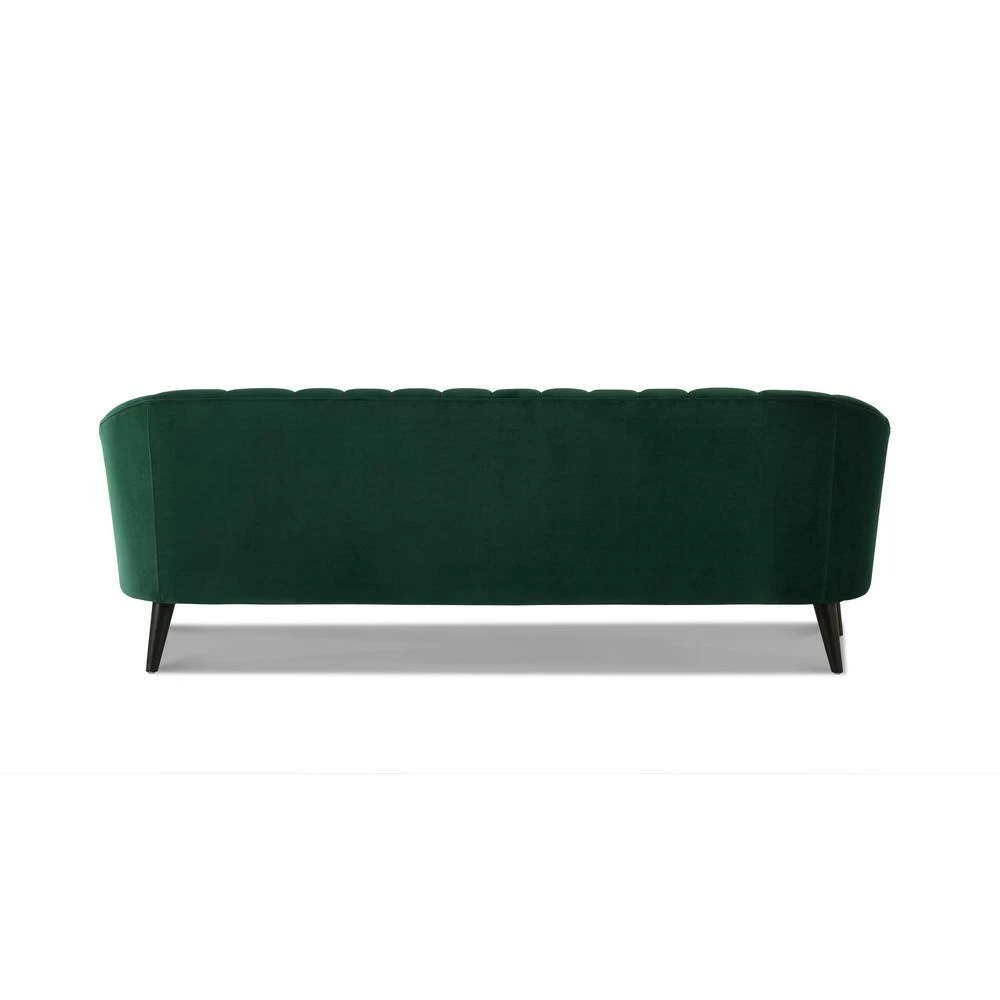 Promo 💯 Sienna 81 in. Evergreen Velvet 3-Seater Tuxedo Sofa with Flared Arms by Jennifer Taylor ⭐ - Image 7