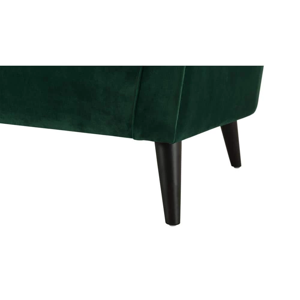 Promo 💯 Sienna 81 in. Evergreen Velvet 3-Seater Tuxedo Sofa with Flared Arms by Jennifer Taylor ⭐ - Image 6