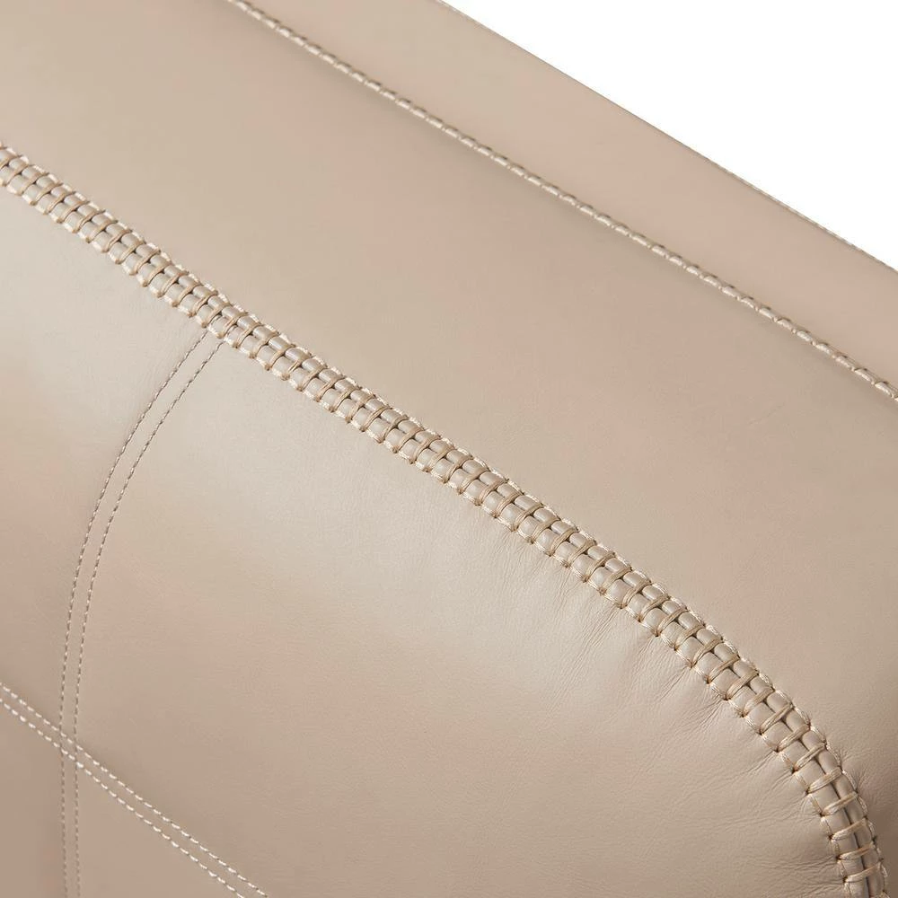 Cheapest 🥰 Esquire Fawn Beige Leather 4-Seater Sectional Sofa with Removable Cushions by Jennifer Taylor 💯 - Image 8