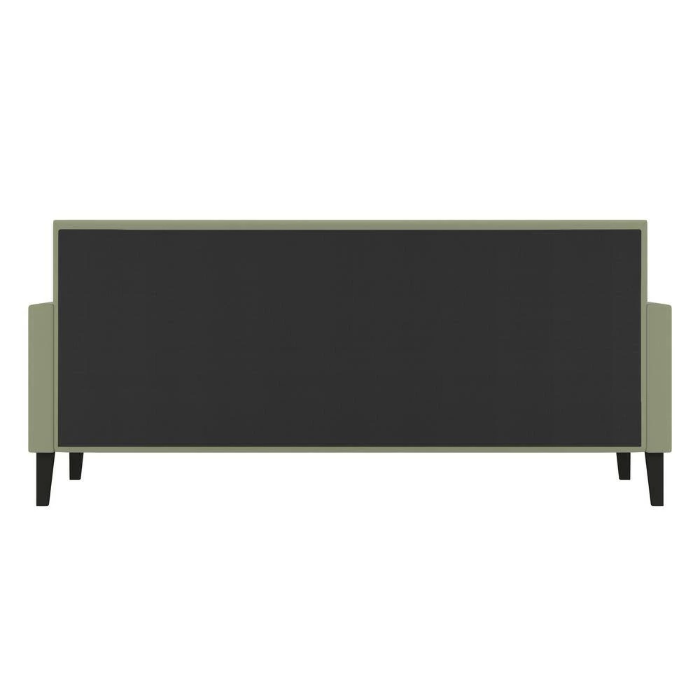 Coupon 👍 Grove Hill Fawn Gray Velvet-Like Fabric Twin Square Back Daybed with Nailhead Trim by Handy Living 😀 - Image 6