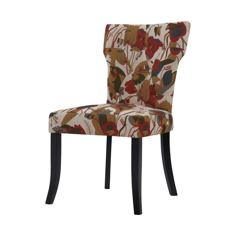 Best Sale ๐ Sirena Upholstered Dining Chairs in Warm Multi-Floral (Set of 2) by Handy Living ๐ - Image 5