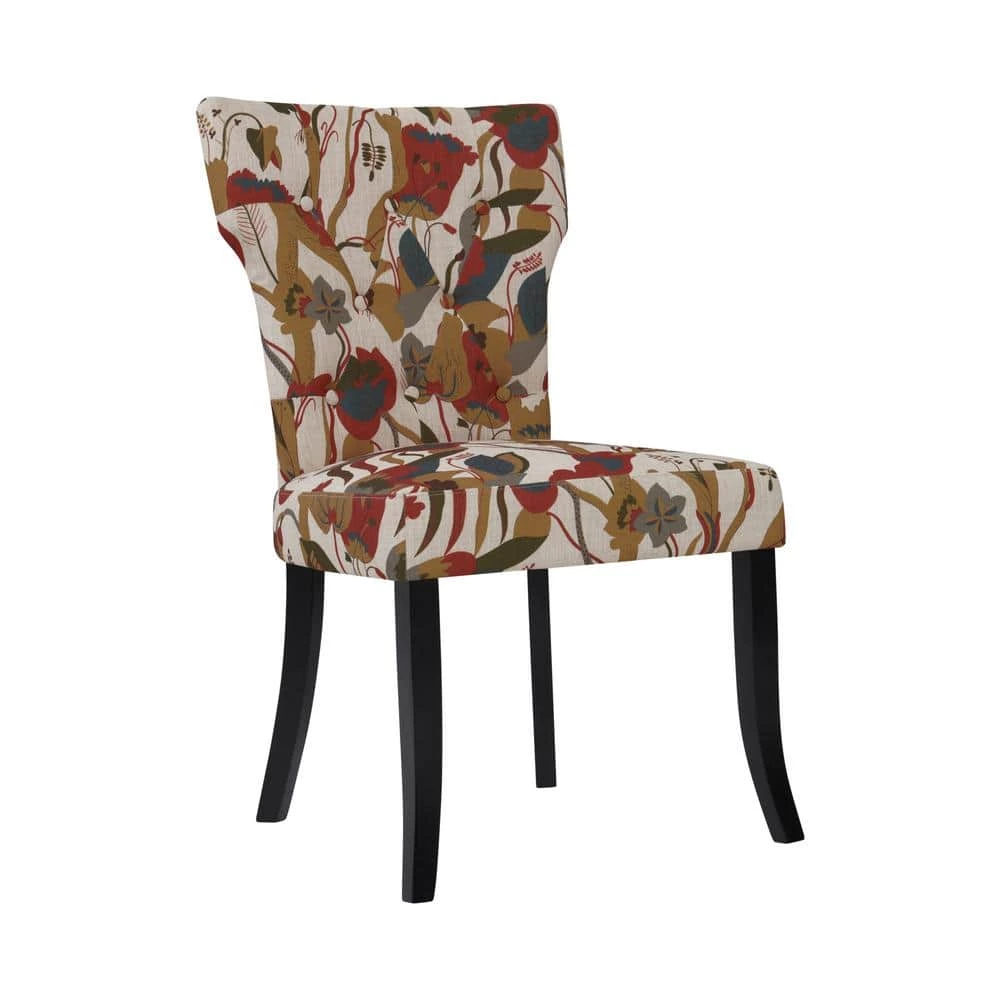 Best Sale ๐ Sirena Upholstered Dining Chairs in Warm Multi-Floral (Set of 2) by Handy Living ๐ - Image 9