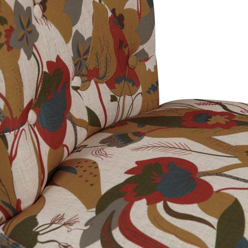 Best Sale ๐ Sirena Upholstered Dining Chairs in Warm Multi-Floral (Set of 2) by Handy Living ๐ - Image 10