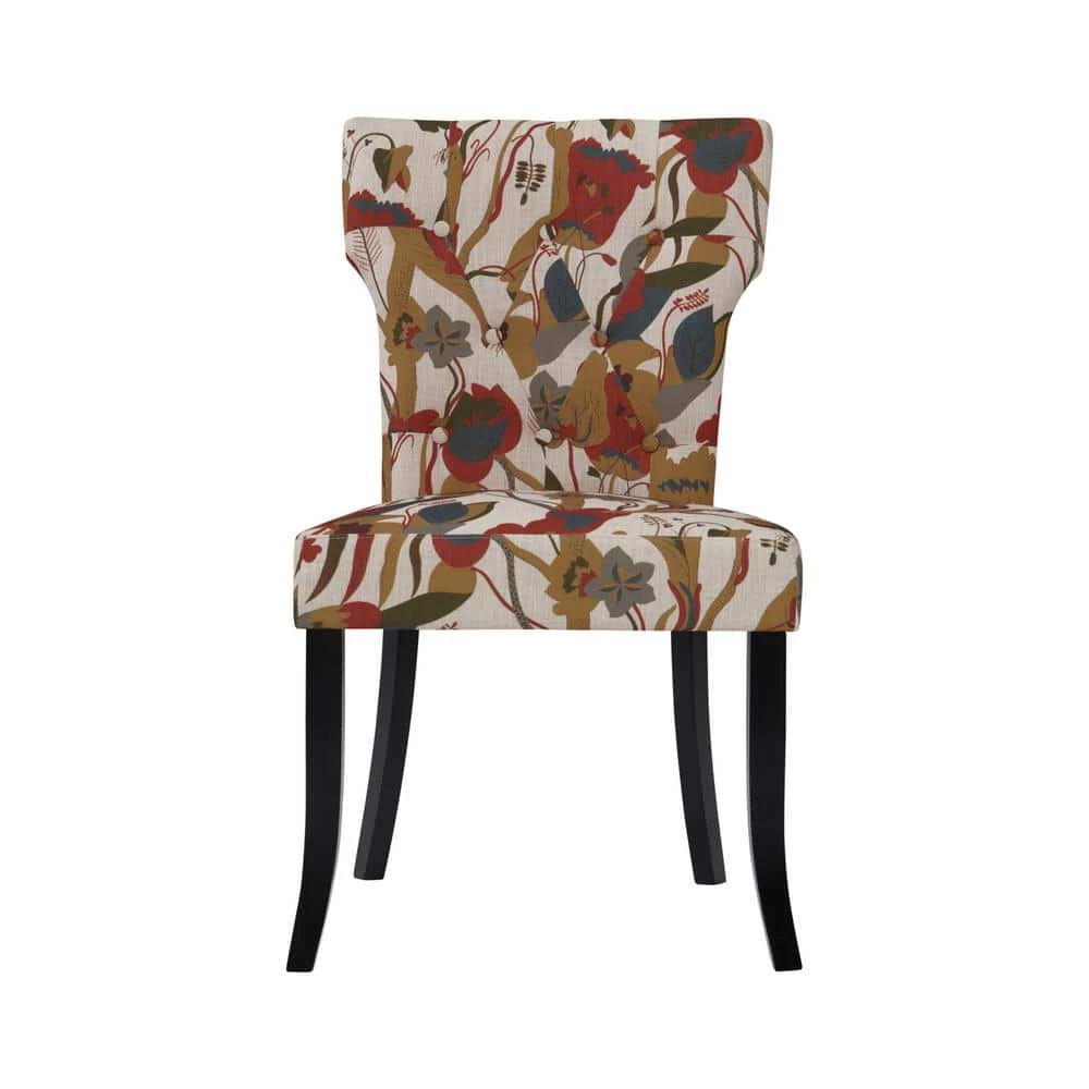 Best Sale ๐ Sirena Upholstered Dining Chairs in Warm Multi-Floral (Set of 2) by Handy Living ๐ - Image 8