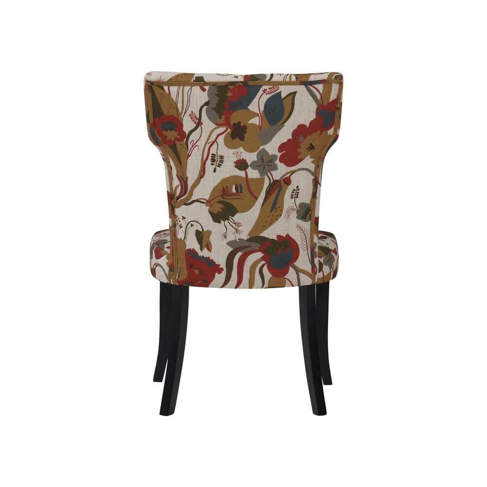 Best Sale ๐ Sirena Upholstered Dining Chairs in Warm Multi-Floral (Set of 2) by Handy Living ๐ - Image 6