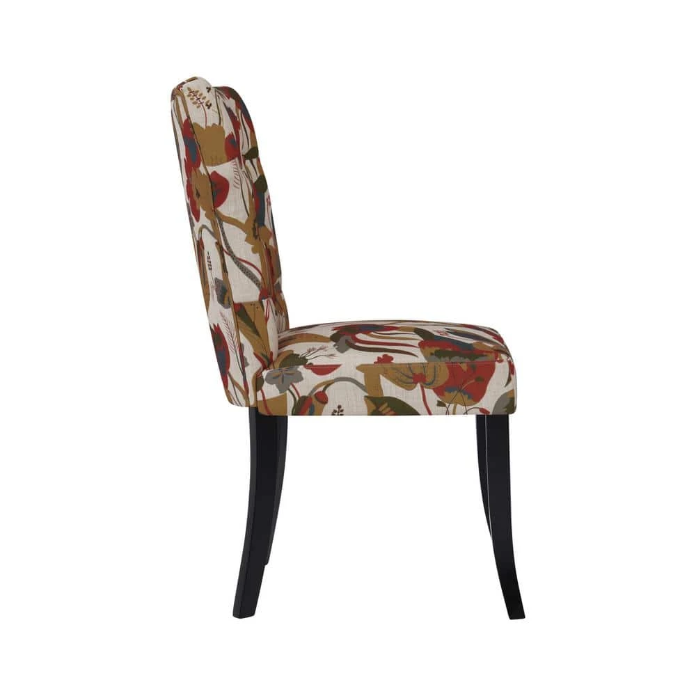 Best Sale ๐ Sirena Upholstered Dining Chairs in Warm Multi-Floral (Set of 2) by Handy Living ๐ - Image 2