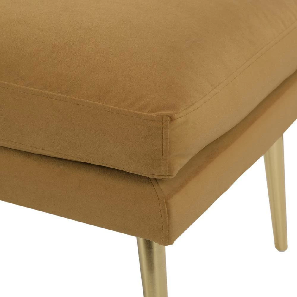 Best Pirce 🔥 Oliver Mid-Century Modern Gold Velvet Entryway Bench by Jennifer Taylor 😍 - Image 5