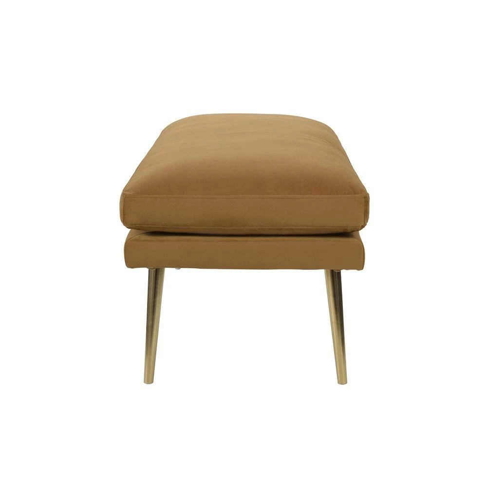 Best Pirce 🔥 Oliver Mid-Century Modern Gold Velvet Entryway Bench by Jennifer Taylor 😍 - Image 2