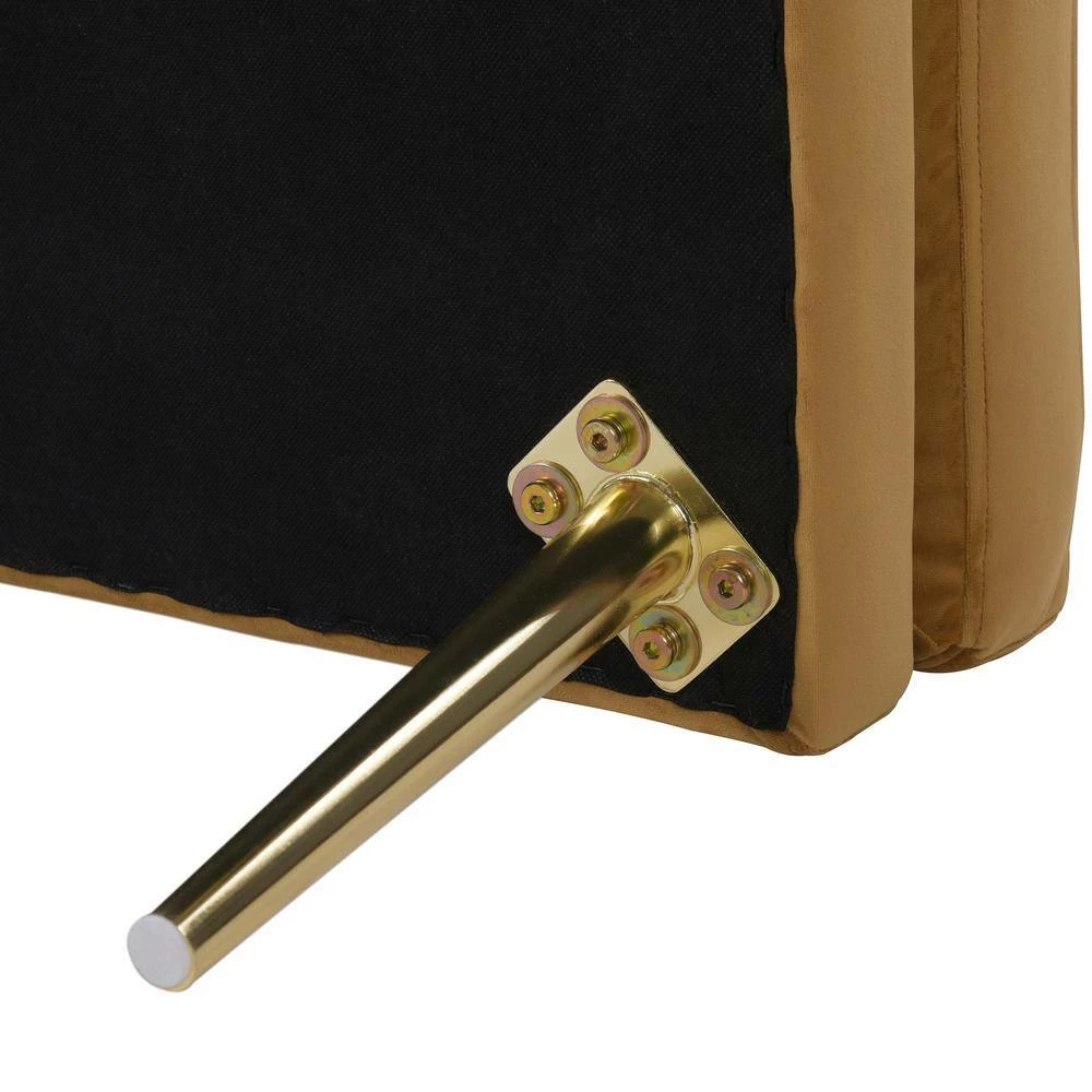 Best Pirce 🔥 Oliver Mid-Century Modern Gold Velvet Entryway Bench by Jennifer Taylor 😍 - Image 8