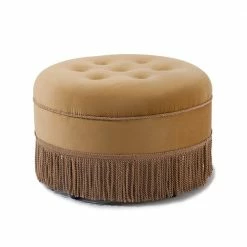 Hot Sale 🛒 Yolanda Gold Ottoman by Jennifer Taylor 😍