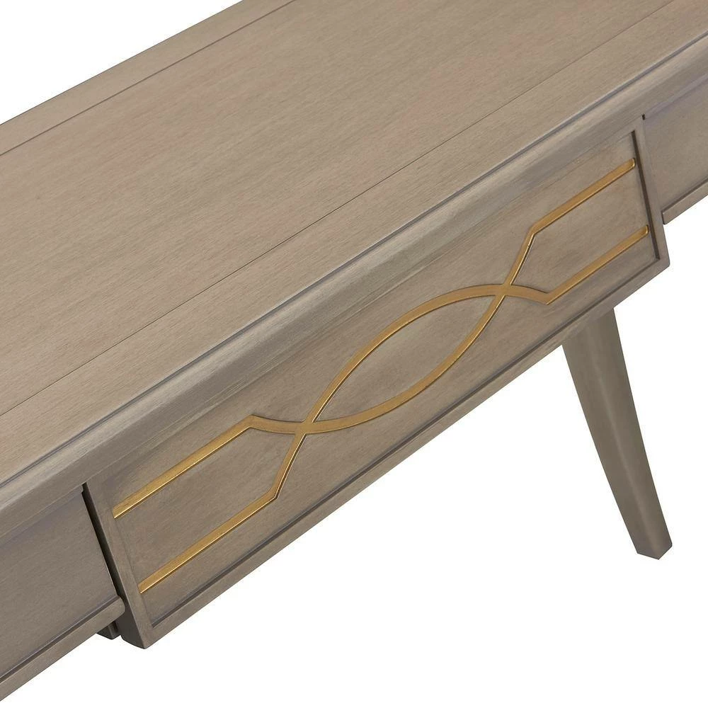 Top 10 ✨ Dauphin Grey Cashmere Gold Accent Console Vanity Table by Jennifer Taylor ⌛ - Image 9