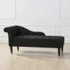 Budget 🌟 Harrison Jet Black Tufted Roll Arm Chaise Lounge by Jennifer Taylor ✔️
